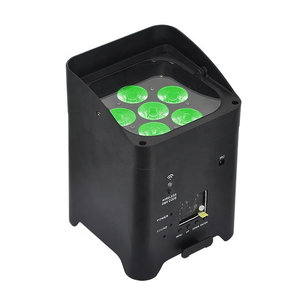 アプリ制御RGBWA UV6in1LED照明6x18Wバッテリー駆動ワイヤレスLEDパー缶
