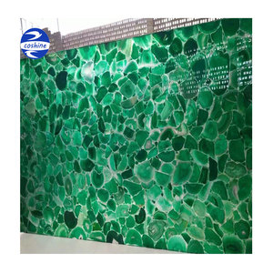 Saydam yeşil akik levhalar lüks oniks mermer duvar dekorasyonu için - Product Image 1