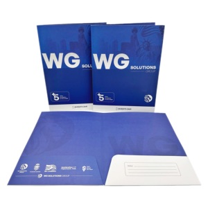 Công ty tùy chỉnh logo đôi Túi thư mục tập tin tay áo gấp trong nửa A4 trắng nâu giấy kraft tài liệu thư mục in ấn - Product Image 2