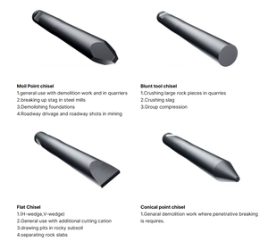 GOODB Hanwoo RHB306 RHB309 RHB313 Hydraulic Breaker <strong>Chisel</strong> Drill Rod <strong>Chisel</strong> RHB320 RHB330 RHB350 RHB315 For Hammer Parts - Product Image 2