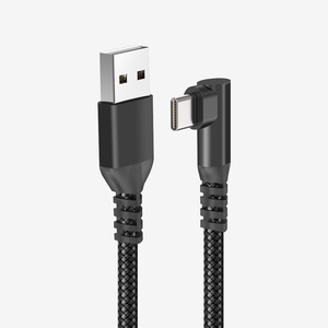 优质材料usb a至90度usb c电缆直角设计尼龙编织usb a至c型电缆快速充电手机 - Product Image 1