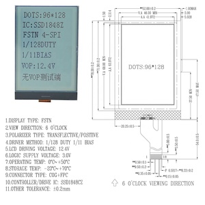 Regolatore prezzo di fabbrica RGB 82x128 punti matrice 2.4 pollici schermo Lcd modulo LCD retroilluminazione - Product Image 3