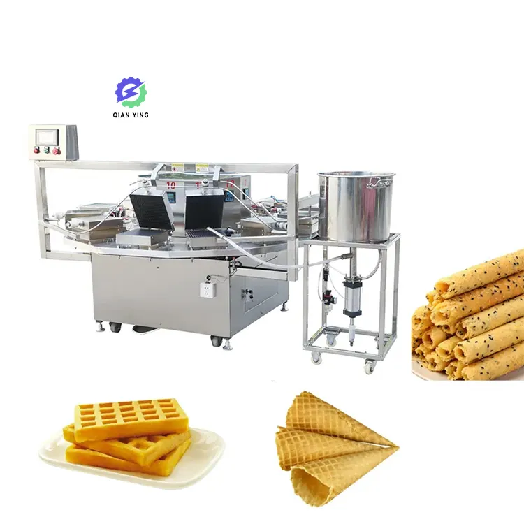 Commercial Egg Rolls Making Machine Automatic Crispy Waffle Roll Snacks Machine Barquillos Making Cooking Machine For Sale