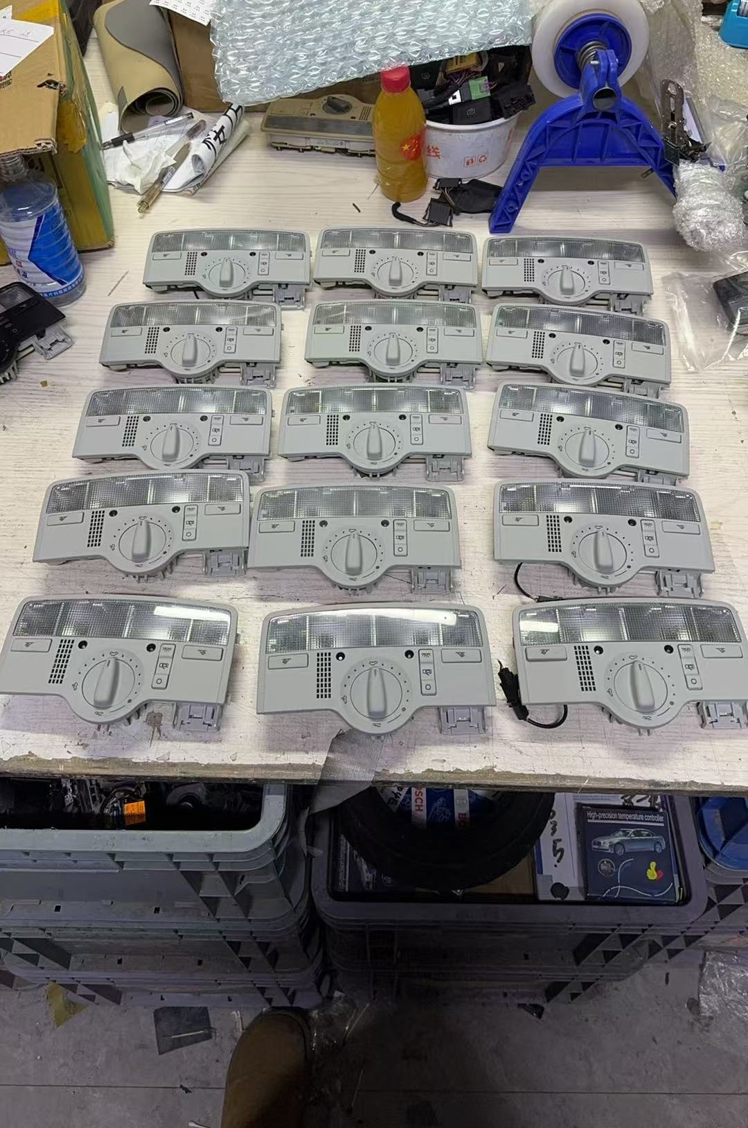 Grey ceiling light+wiring harness $55