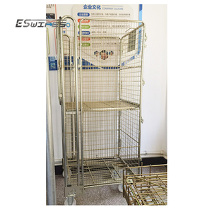 वेल्डेड तार जाल रोलिंग ट्राली गाड़ी 4 पक्षों सुरक्षा रोल पिंजरे - Product Image 5