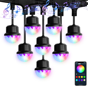 OEM intelligente LED Lichtstränge Gartenbeleuchtung Girlande Musik Synchronisation Farbwechsel Glühbirne APP Gruppensteuerung Timer RGB LED Stringlicht - Product Image 1