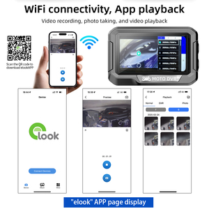 จอระบบนำทางรถจักรยานยนต์ขนาดเล็กแบบพกพา3.4นิ้ว JMC CarPlay ไร้สาย Android อัตโนมัติ BT เล่นเพลง GPS ติดตาม DVR - Product Image 4