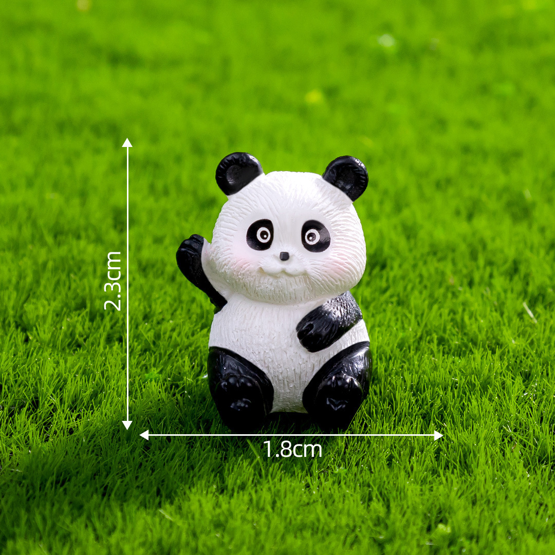 colorful Little Panda No. 12 raised its hand