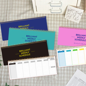 Memo portátil transfronterizo y planificador semanal con encuadernaciones de doble cable Cuaderno diario en inglés Agenda Diario Cuaderno indexado - Product Image 2