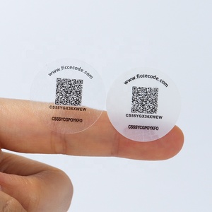 Benutzer definiertes Drucke tikett PVC variabler Barcode/QR-Code entfernbarer Aufkleber QR-Code Barcode Aufkleber ungültig mit QR-Code