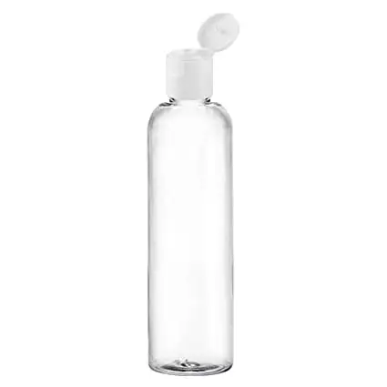 Botella vacía de plástico transparente con tapa para desinfectante de manos, botella vacía de 50ml, 60ml, 100ml, 150ml y 500ml