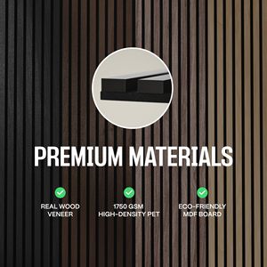 Akupanel âm thanh đá đen bảng điều khiển gỗ akustik Bảng điều khiển gỗ hiện đại nội thất âm thanh bằng chứng trang trí tường tấm - Product Image 4
