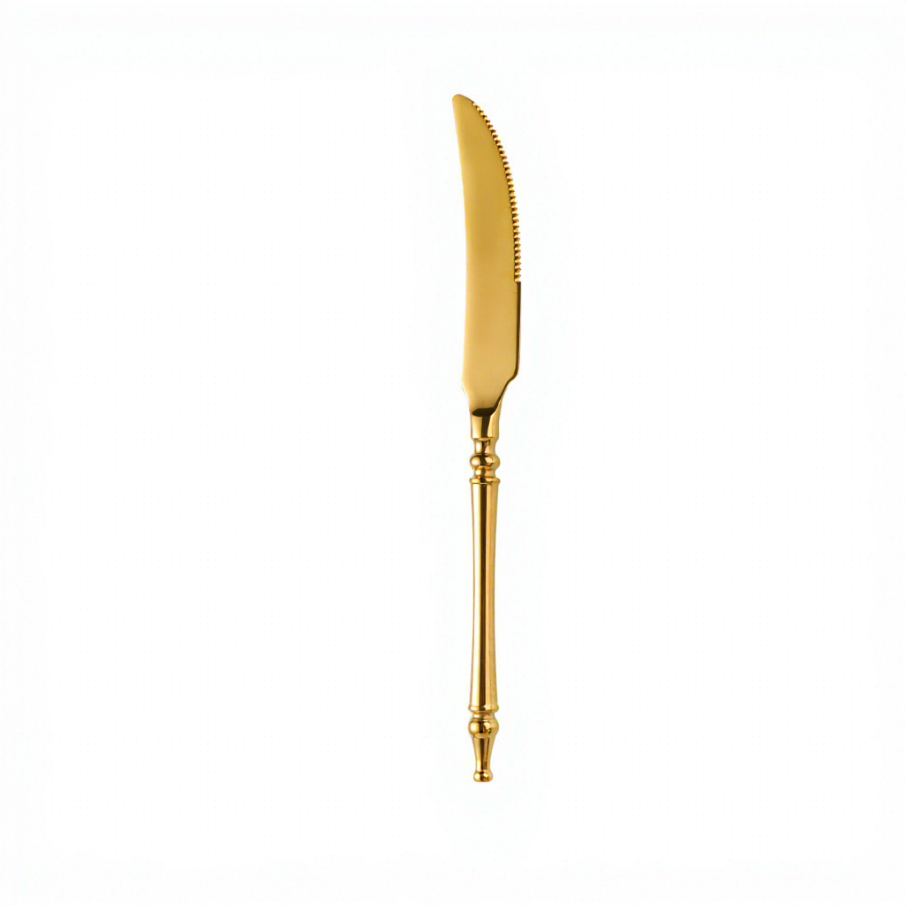 Cuchillo de mesa dorado