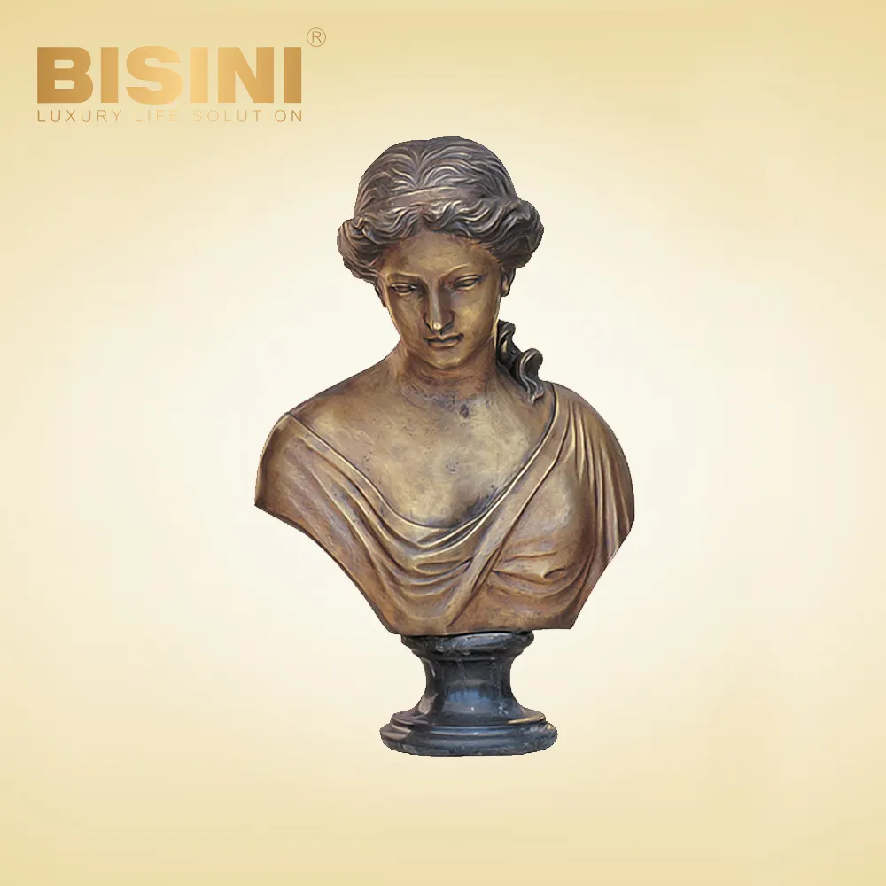 Présentoirs ornements de figurine sculpture de femme élégante en cuivre ornements d'art français créatifs