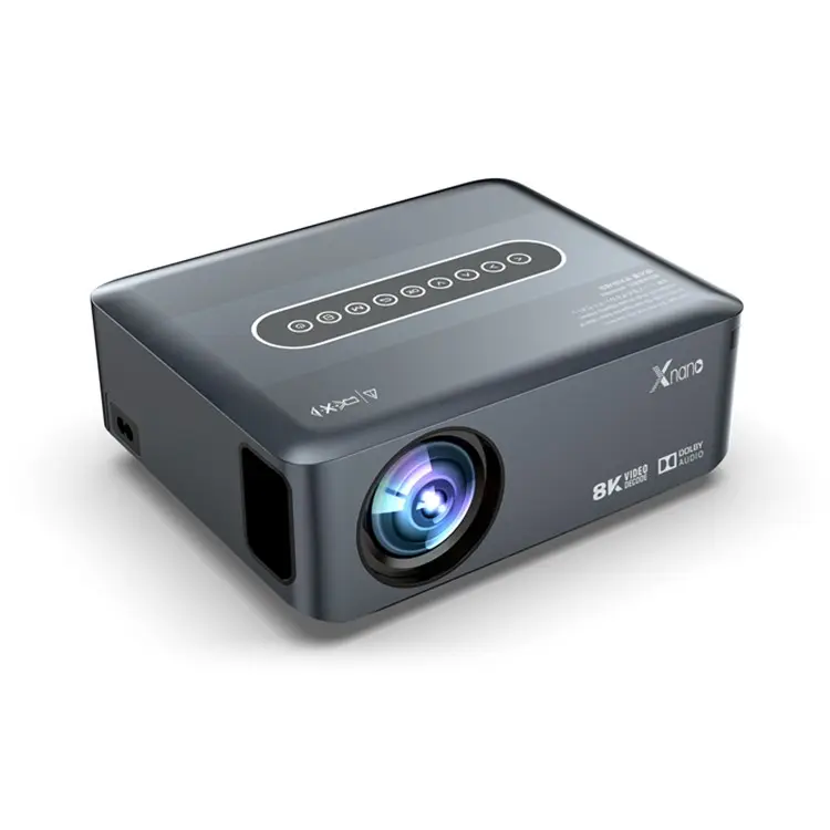 Portable 8K UHD Android Projector 300 ANSI Lumens with D0lby NR Speaker 2*HD-IN Port with Portable Bag Easy to Carry