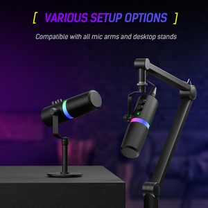 XLR Dynamic <strong>Microphone</strong> Stand Sound Card Preamplifier Monitor Speaker Professional Recording Studio Kit - Product Image 4