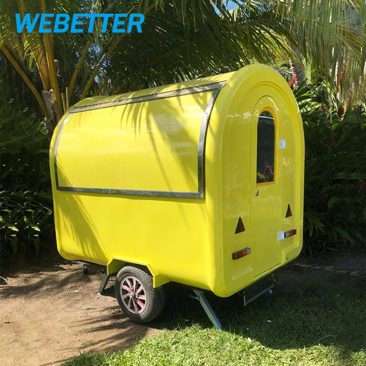 WEBETTER Street Mobile Kitchen Fast Food Dining Car Small Hotdog Ice Cream Food Cart Snack Food Shop con ruote in vendita