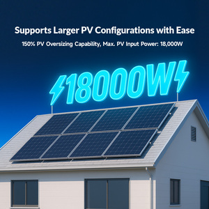 Inversor híbrido en la red de alto voltaje 580VDC PV entrada 4 MPPT 6KW y 12KW Salida de CA para inversor de cadena de sistema solar de fase dividida