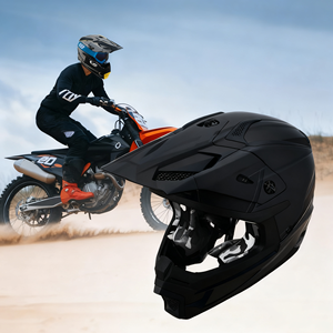 Bán Buôn Nhà Cung <span class=keywords><strong>C</strong></span>ấp Chất <span class=keywords><strong>L</strong></span>ượng Cao Capacete De Motocicleta Điện Enduro Xe Đạp Bụi Bẩn Off-Road Xe Máy Helme Màu Xanh Răng Tai Nghe - Product Image 5