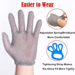 Great Price Five Finger Stainless Steel Ring Mesh Anti-Cut Steel Gloves Anticut Gloves For Tailoring And Butchers - Product Image 4