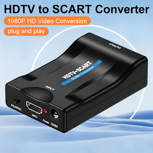 Adaptador de vídeo y audio HD 1080p Convertidor HDTV a SCART para TV y Monitor Dispositivo doméstico con Plug & Play Hecho de plástico duradero - Product Image 2