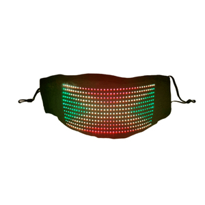 APP Controlled Programmable LED Halloween Party Mask DIY Message Images Scrolling Display Colorful Shining LED Face Mask - Product Image 6