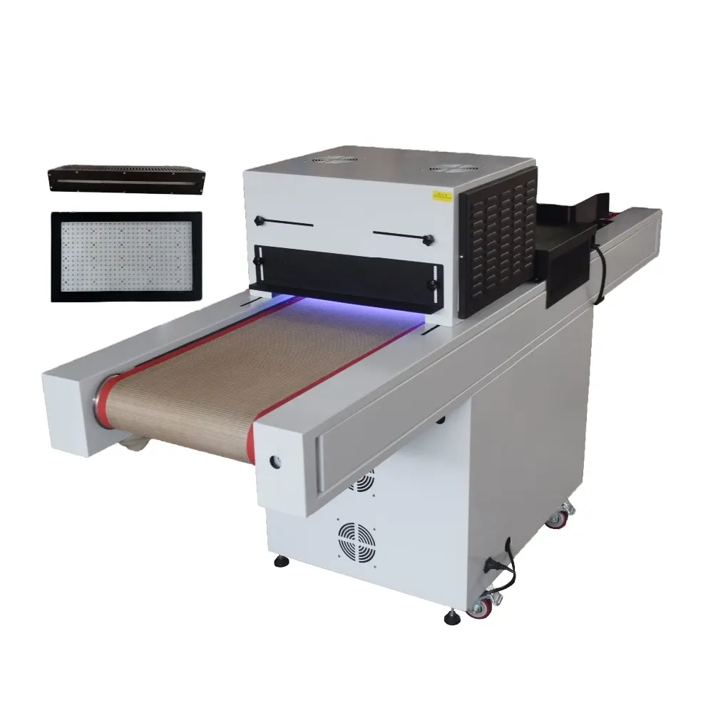 Professional factory facade LED conveyor belt UV curing machine for curing