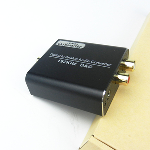 Amplificador convertidor de Audio Digital a analógico, decodificador de señal Coaxial de fibra óptica a adaptador de Audio estéreo analógico, Audio R/L, 3,5mm