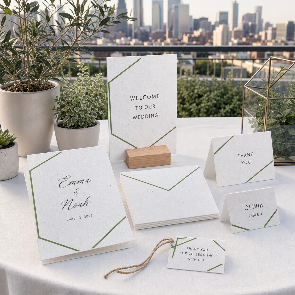 Kit de mariage minimaliste sur le toit