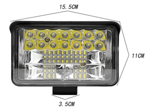 ส่งออกข้ามชายแดนสำหรับรถยนต์และรถบรรทุกไฟหน้า LED ที่มีมุมมองกว้างสำหรับงานสี่เหลี่ยมสามถึงห้านิ้วและไฟถอยหลัง