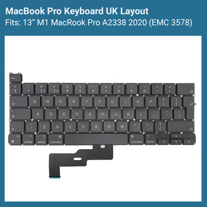 <strong>Replacement</strong> <strong>Keyboard</strong> UK Layout for Macbook Pro A2338 13 2020 M1 EMC 3578 Laptop Notebook QWERTY <strong>Keyboard</strong> - Product Image 2
