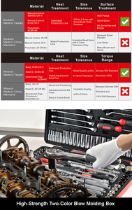 CR-V自動手修理キットソケット付き自動車ワークショップメトリックツールセット - Product Image 6