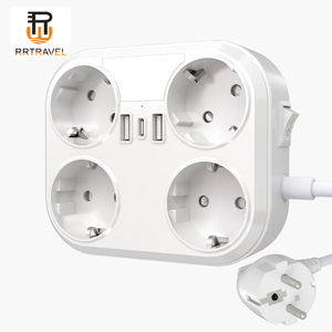 Ciabatta con presa USB a 4 vie a presa multipla con 3 USB 7-in-1 presa adattatore piastra a parete presa a spina multipla per la casa - Product Image 2