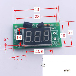 Taidacent 5V 12V 24V Sin memoria Módulo de contador de disparo NPN de bajo nivel Módulo de medidor de conteo 3 dígitos Pantalla roja Contador digital - Product Image 5