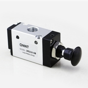3R210-08 3/2 <strong>Way</strong> Manual Operated Control <strong>On</strong>/Off G1/4 Pneumatic Hand Valve Push Pull Type Air Control Valve Piloted Three <strong>Way</strong> - Product Image 2