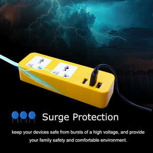 3 USB portu ve 2 yolu ile özelleştirilmiş çok fiş priz evrensel uzatma kablosu turuncu güç şeridi endüstriyel için - Product Image 5