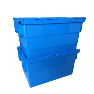 Hot Sale Heavy-Duty Nestable <strong>Logistic</strong> Stackable Plastic Storage Moving Boxes Turnover Tote <strong>Container</strong> Attached Lid Factory Direct - Product Image 4