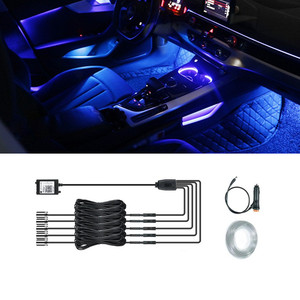 Sound Active Phone APP Control Car <strong>Led</strong> Strip Light 5 in 1 With 6M 236 Inches Ambient Lighting <strong>Kits</strong> RGB Car Interior Lights - Product Image 2