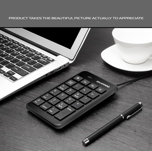 D500 Chocolate Multimedia <strong>USB</strong> Wired <strong>Numeric</strong> <strong>Keyboard</strong> Financial Bank Securities Notebook <strong>Keypad</strong> - Product Image 4