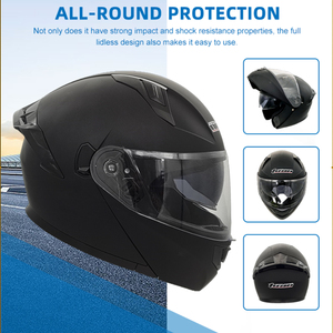 OEM ODM Custom Enduro Black Flip up <strong>Helmet</strong> <strong>Racing</strong> Safety Protection Abs Open Face Motorcycle <strong>Helmet</strong> - Product Image 4