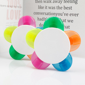 促销礼品荧光笔记号笔花形定制标志多色荧光笔5合1荧光笔 - Product Image 4