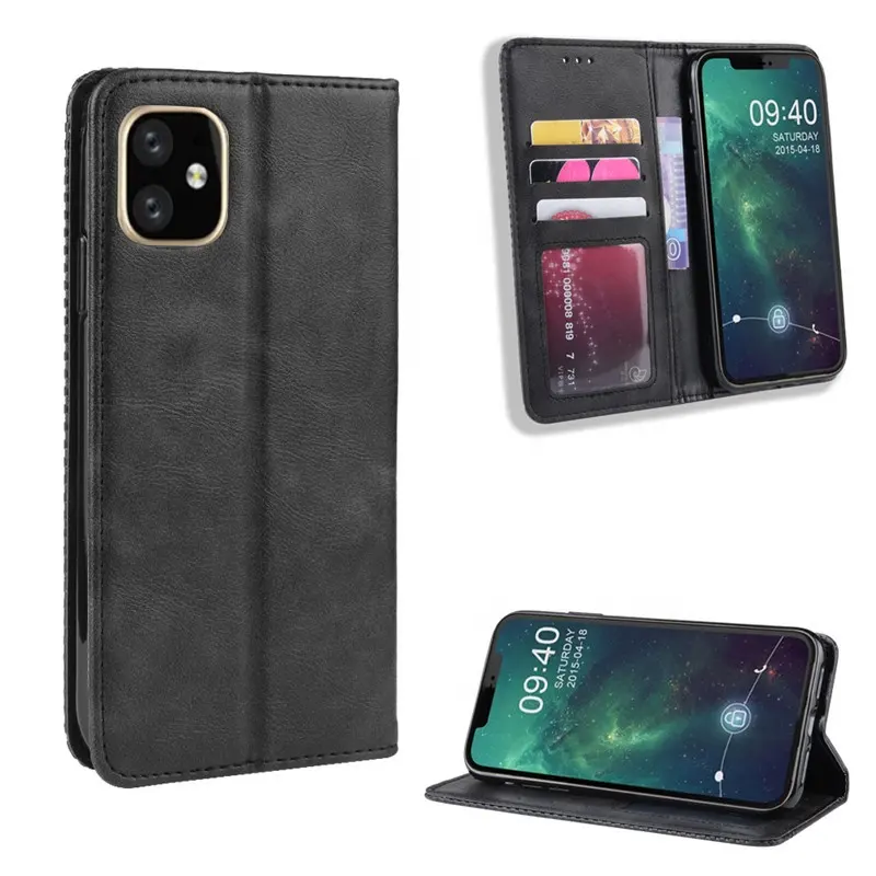 Kunden spezifische multifunktion ale Leder Flip Phone Case Brieftasche für IPhone15 Pro Max Flip Leder Phone Case für Samsung Galaxy