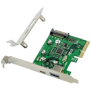 Conceptronic EMRICK USB 3.2 Gen 2 PCI ekspres kart, 1 portlu USB-C ve 1 portlu USB-A PCI ekspres kart (940910827660) - Product Image 1