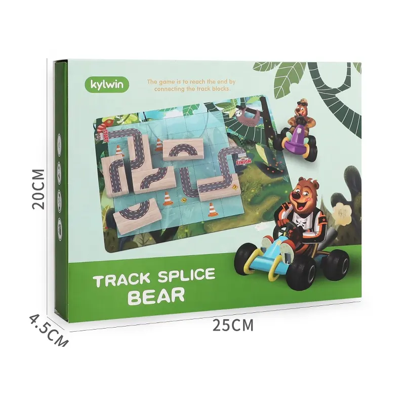 Brinquedos educativos 2020 mais novo faixa Kylwin splice urso jogo da memória jogo de madeira multi função conectar jogo para crianças