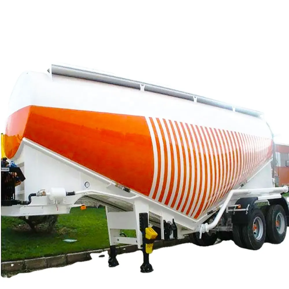 Penggunaan cepat bubuk bahan transportasi opsional ban massal semen tangki Semi Trailer