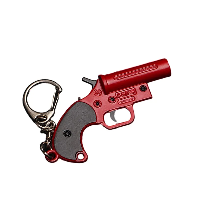 Изготовленный на заказ металлический брелок из цинкового сплава пистолет мини пистолет электрошокер с лазерным логотипом пуля Ak47 брелок для ключей