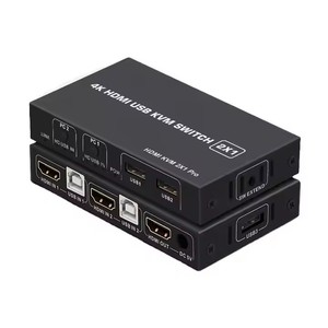 Justlink 4K <strong>HDMI</strong> USB <strong>KVM</strong> <strong>Switch</strong> 2 in 1 Out <strong>HDMI</strong> Switcher USB 2x1 Splitter Box Video Converters Sharing Printer Keyboard