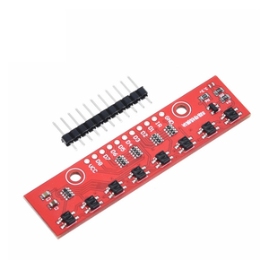 8チャンネルライン追跡センサーモジュール-スマートカー/ロボットナビゲーション用赤外線追跡ボード - Product Image 1