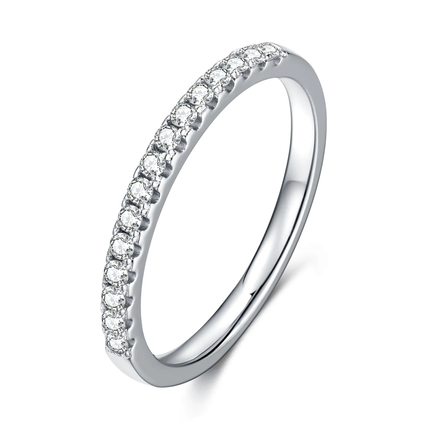 Nieuwe Stijl Voor Vrouwen Gemalen Ijs Moissanite Diamond S925 Sterling Zilveren Ring D Kleur Moissanite Engagement Ringen Voor Gift