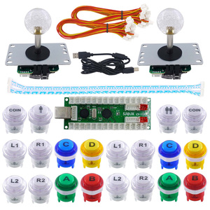 2 игрока светодиодная аркадная игра DIY Kit PC MAME Raspberry Pi светодиодная Кнопка файтинг Джойстик контроллер Нулевая задержка USB кодировщик Retropie